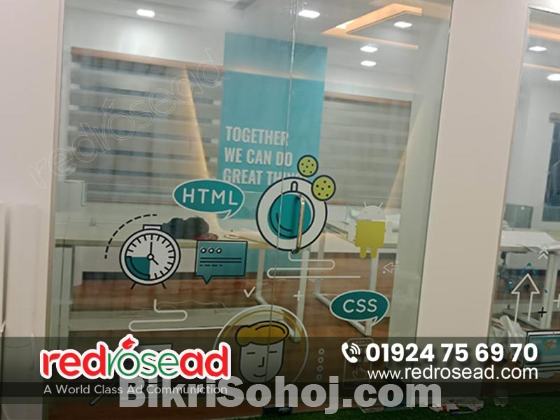 Gulshan-1 3D Glass Sticker Design in Bangladesh